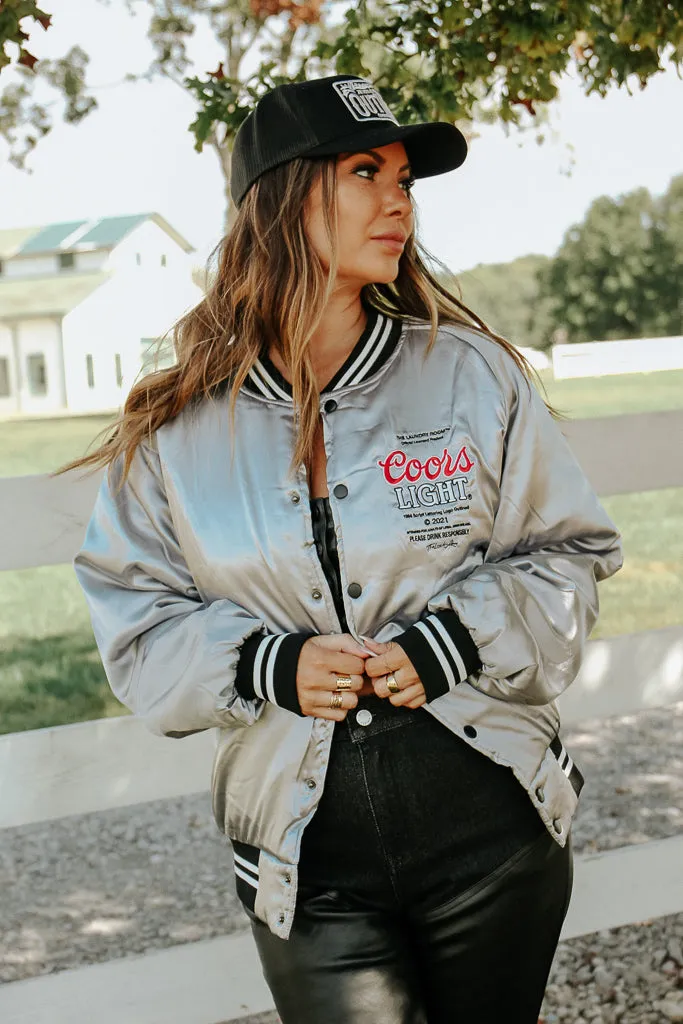 Coors Light Official TM Varsity Jacket - Silver