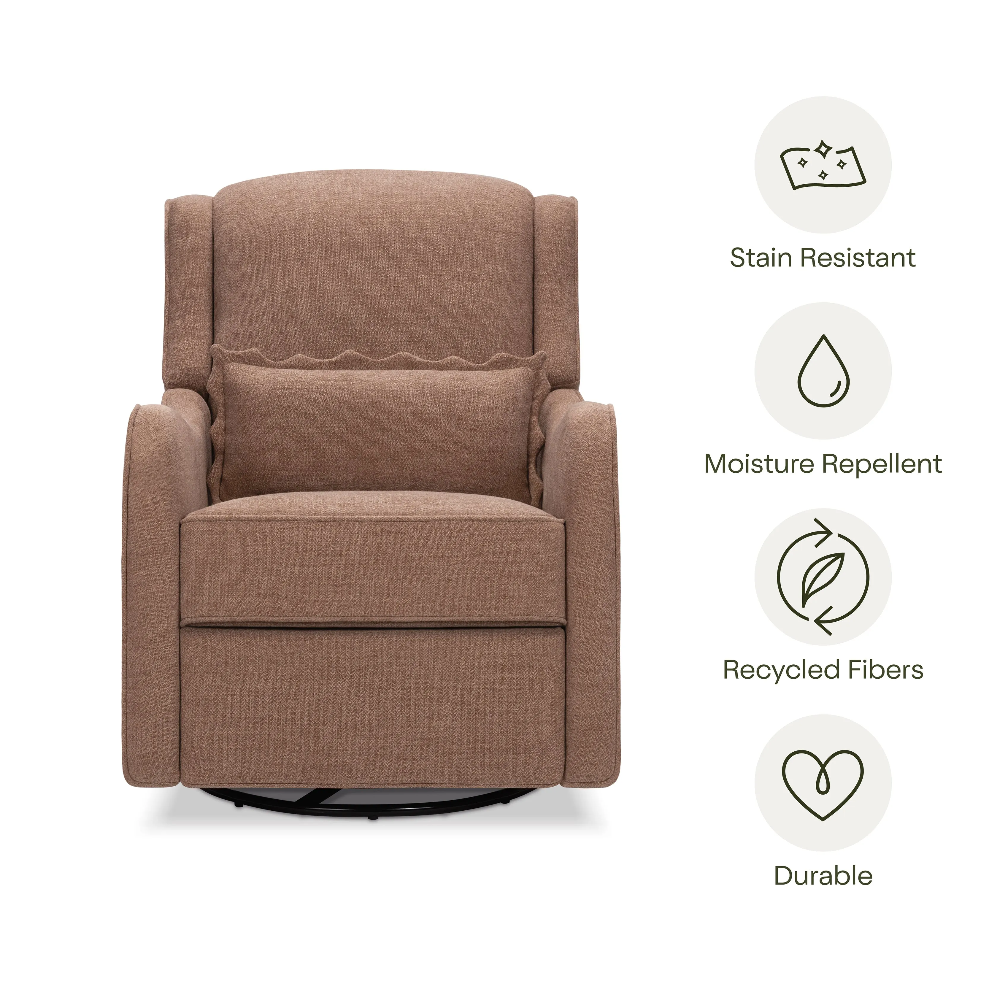 Devon Recliner   Swivel Glider in Performance Eco-Basketweave