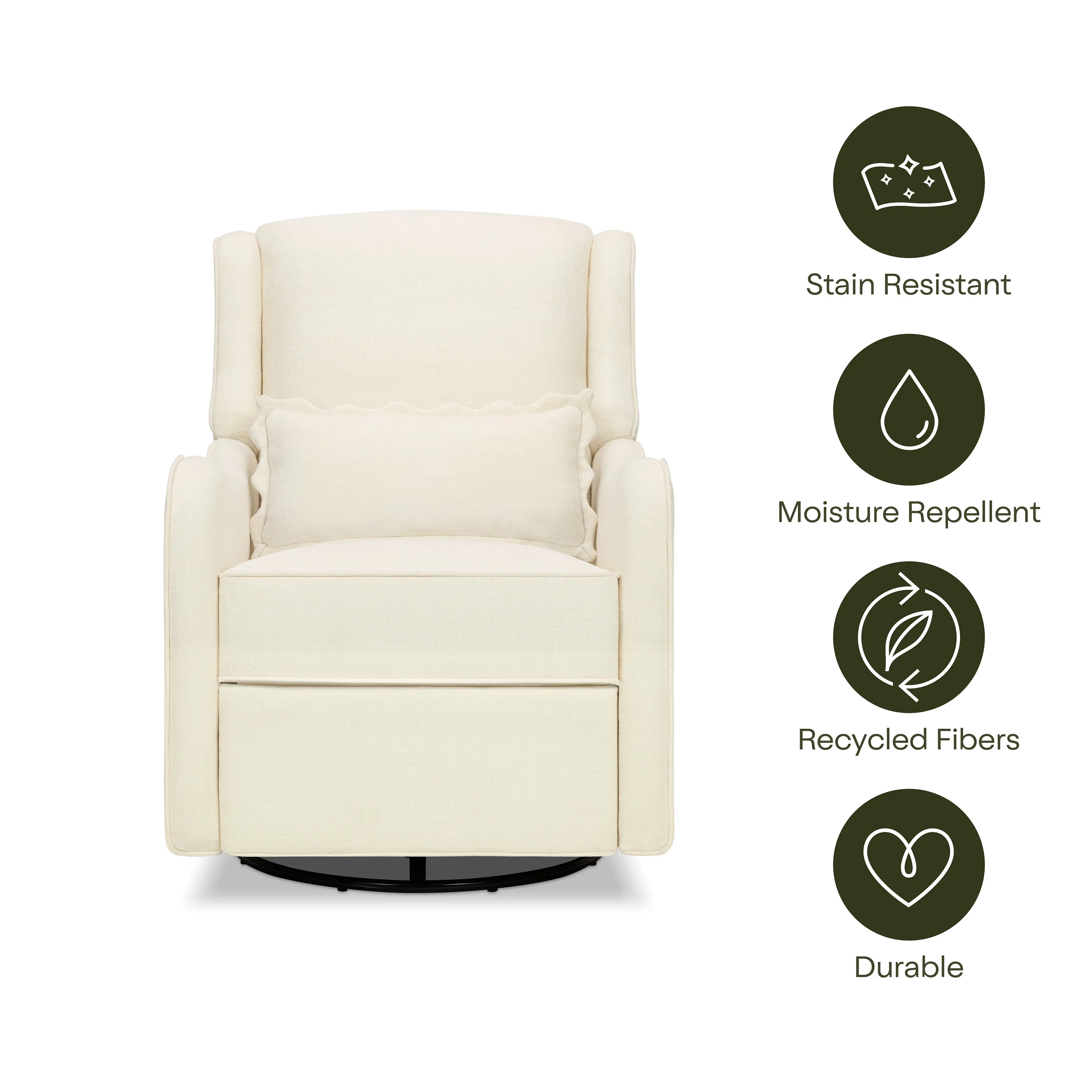 Devon Recliner   Swivel Glider in Performance Eco-Basketweave