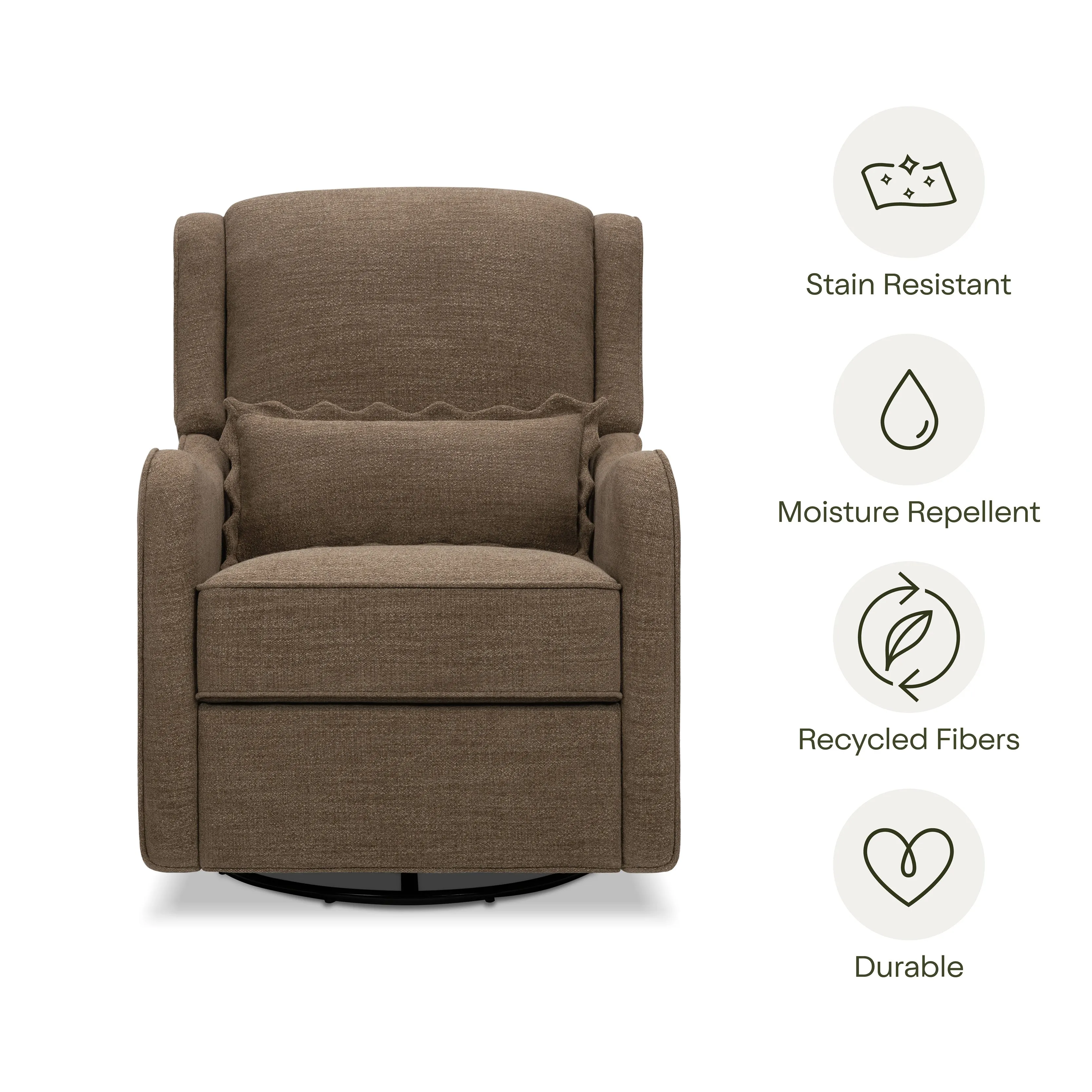 Devon Recliner   Swivel Glider in Performance Eco-Basketweave