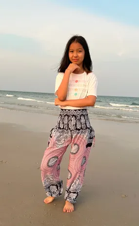 Elephant Rose Kids Boho Harem Pants