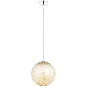 Fairy 8" Amber Glass Globe Ceiling Light Pendant Chandelier