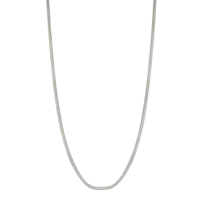 Georgia Silver Thin Herringbone Necklace