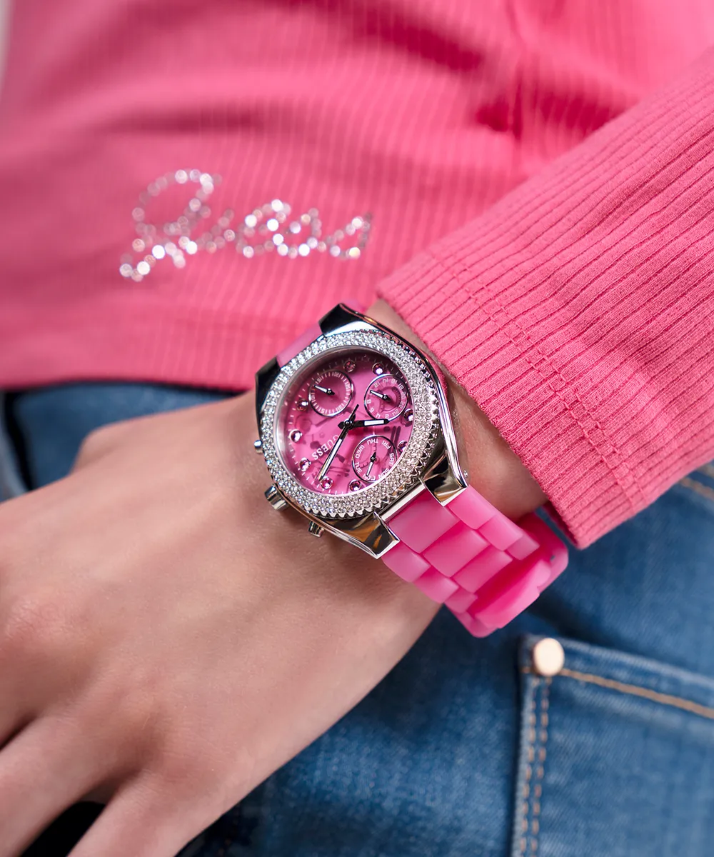 GUESS Ladies Sparkling Pink Limited Edition Watch