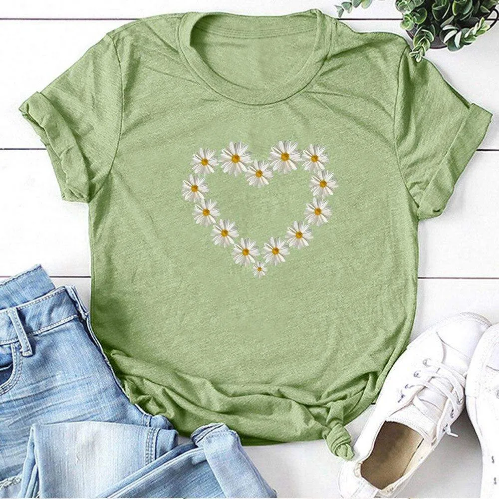 Heart Daisy Tee