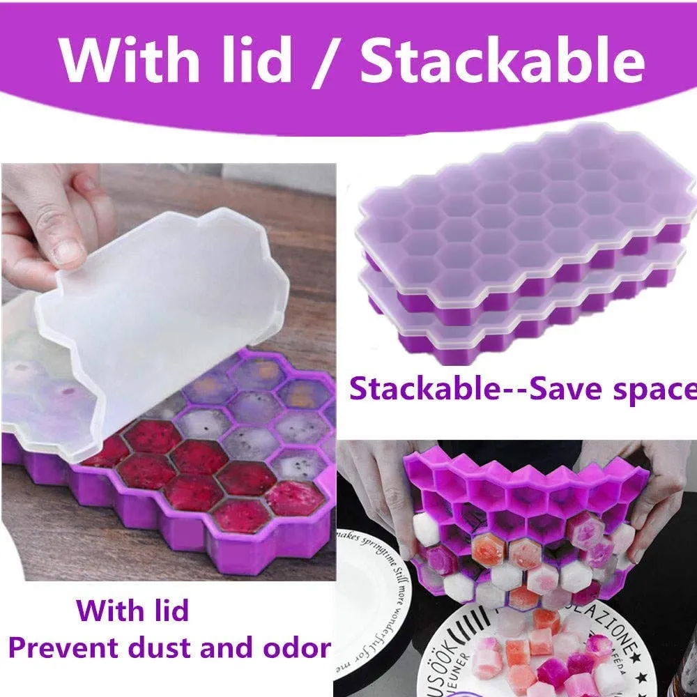 Honeycomb Ice Tray with Lid