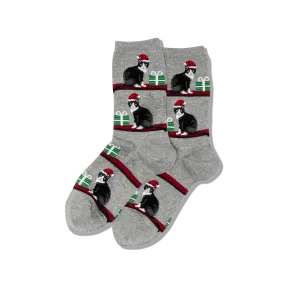 HOTSOX Women's Christmas Cats Crew Socks