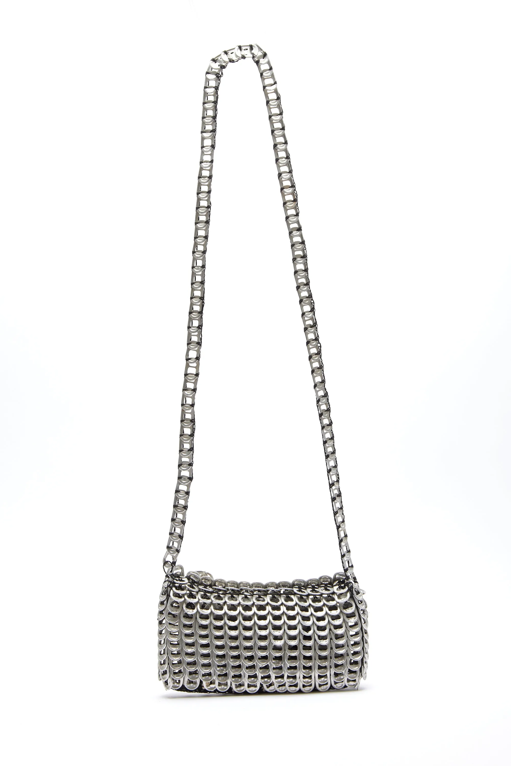 House Of Holland Recycled Metallic Silver Cross Body Bag