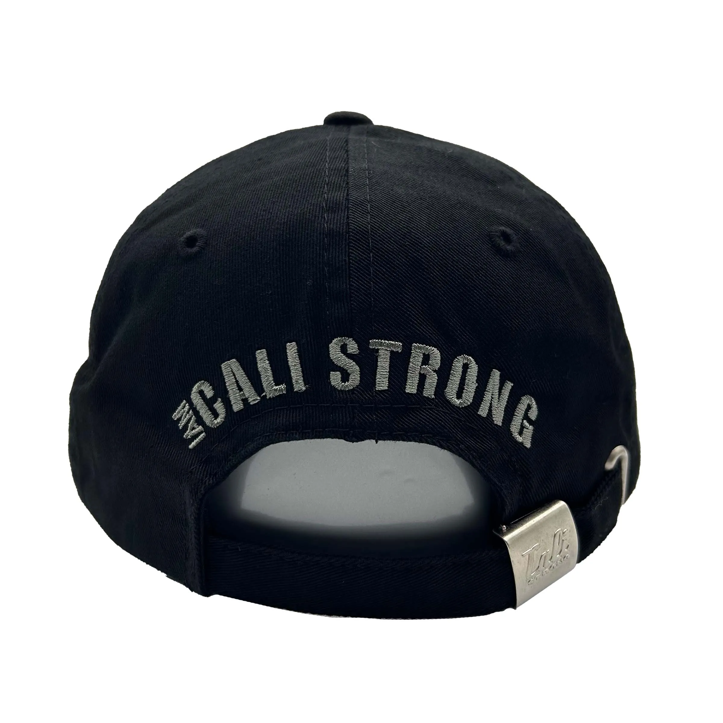 I am CALI Strong Dad Hat Black Silver