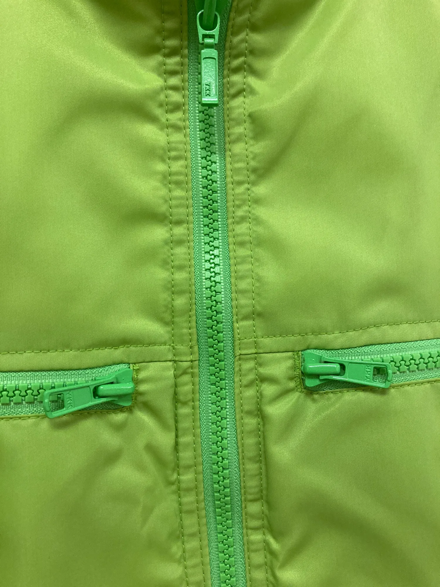 IS Sunao Kuwahara bright green padded nylon zip jacket - size M