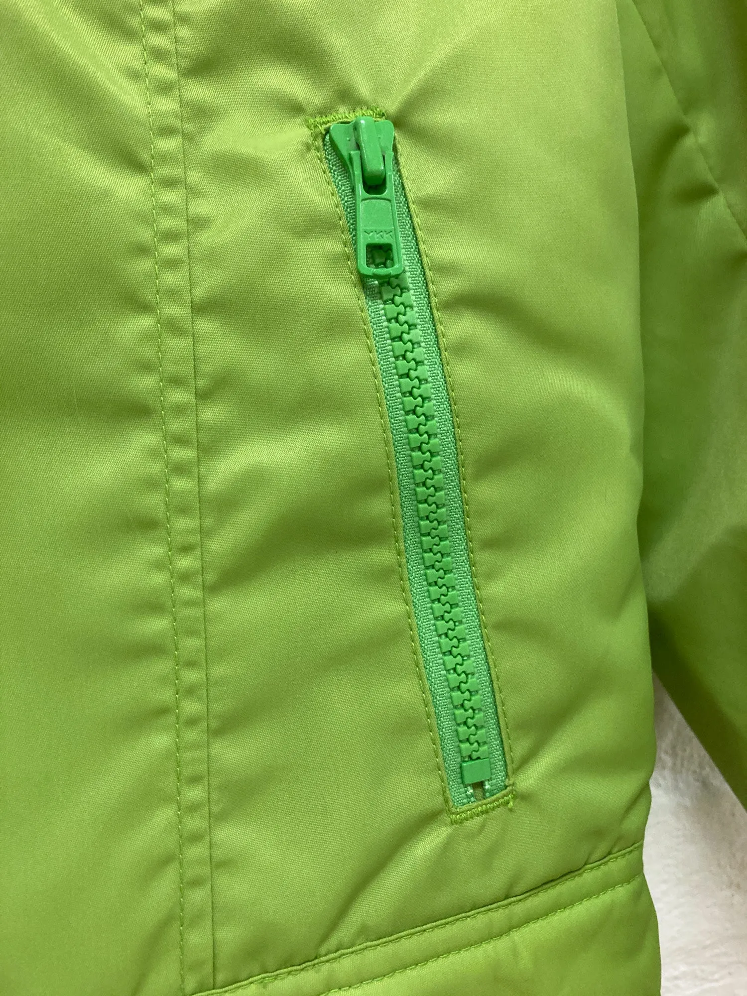 IS Sunao Kuwahara bright green padded nylon zip jacket - size M