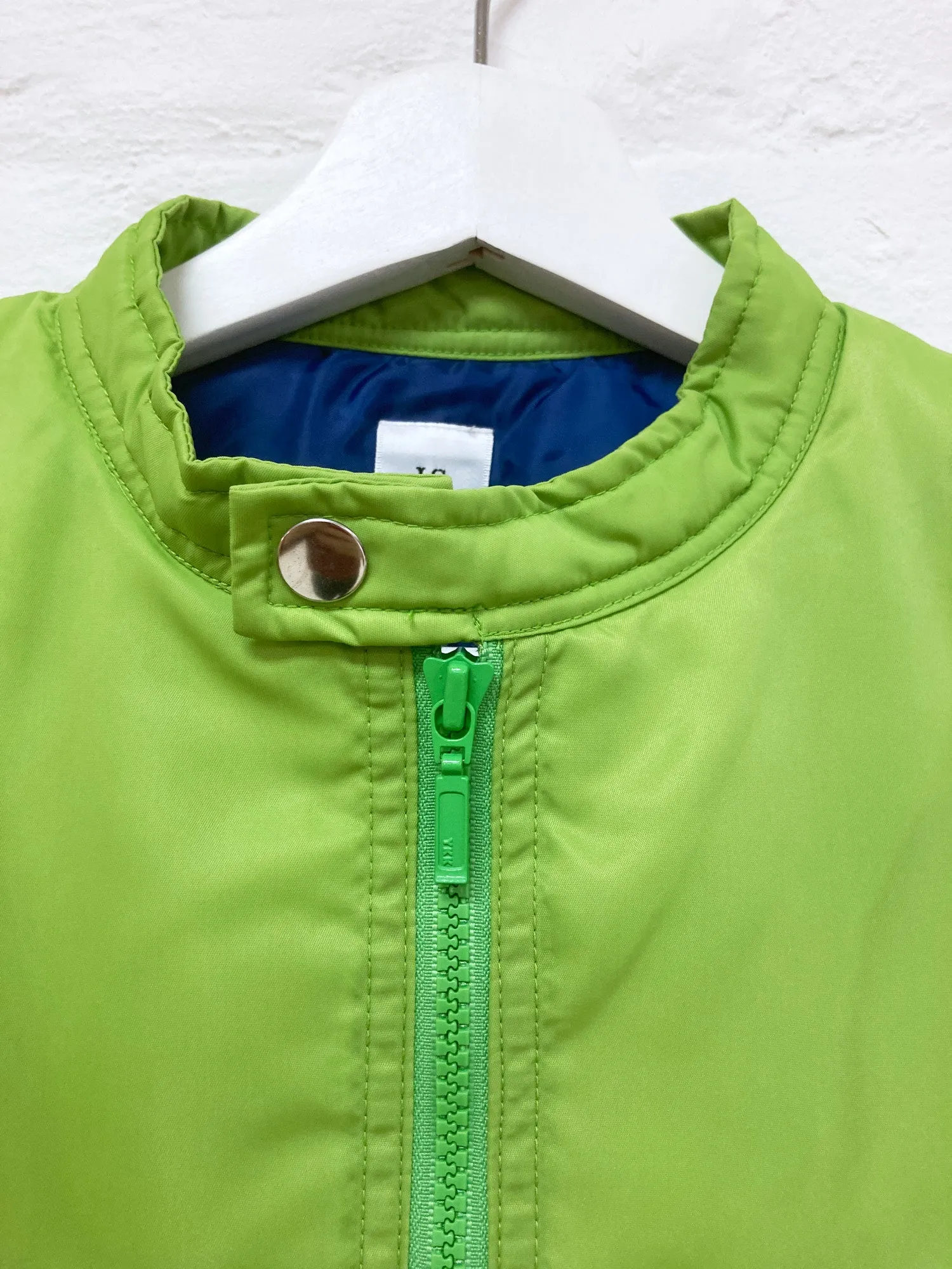 IS Sunao Kuwahara bright green padded nylon zip jacket - size M