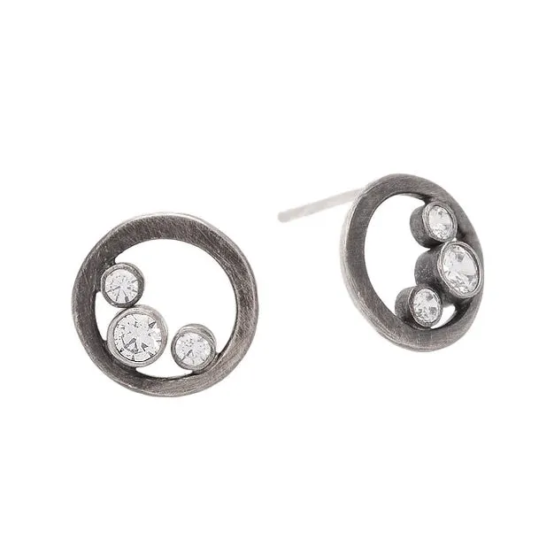 J & I Petite Sparkling Shooting Stars Post Earrings