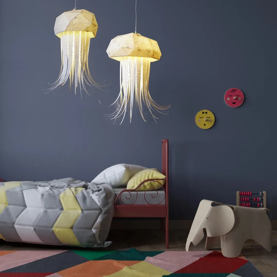 Jelly Fish Origami Ceiling Light