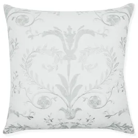 Josette Silver Embroidered Cushion