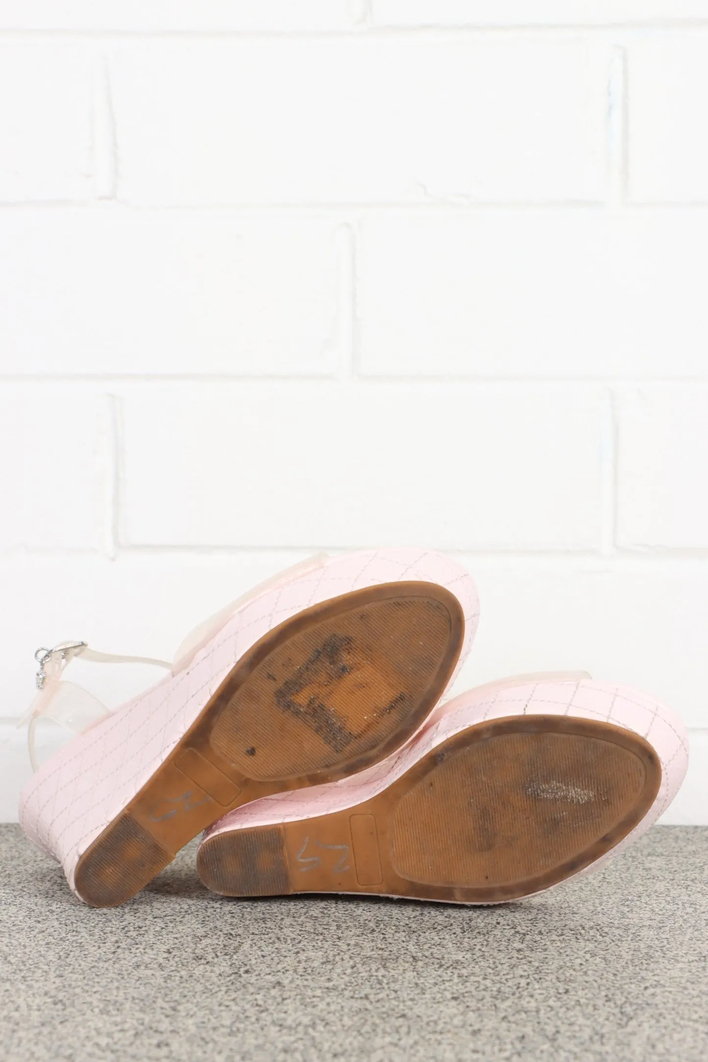 JUICY COUTURE Pink Jelly Wedge Heels (6.5)