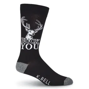 K Bell Mens Buck You Sock