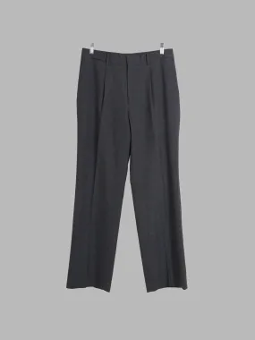 Kenzo Homme 1990s grey wool single tuck trousers - size 3 M S