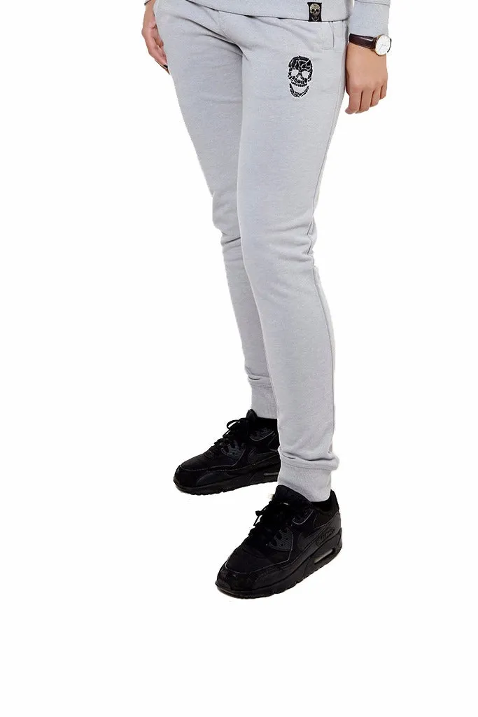 Ladies Slim Fit Silver Sweatpants