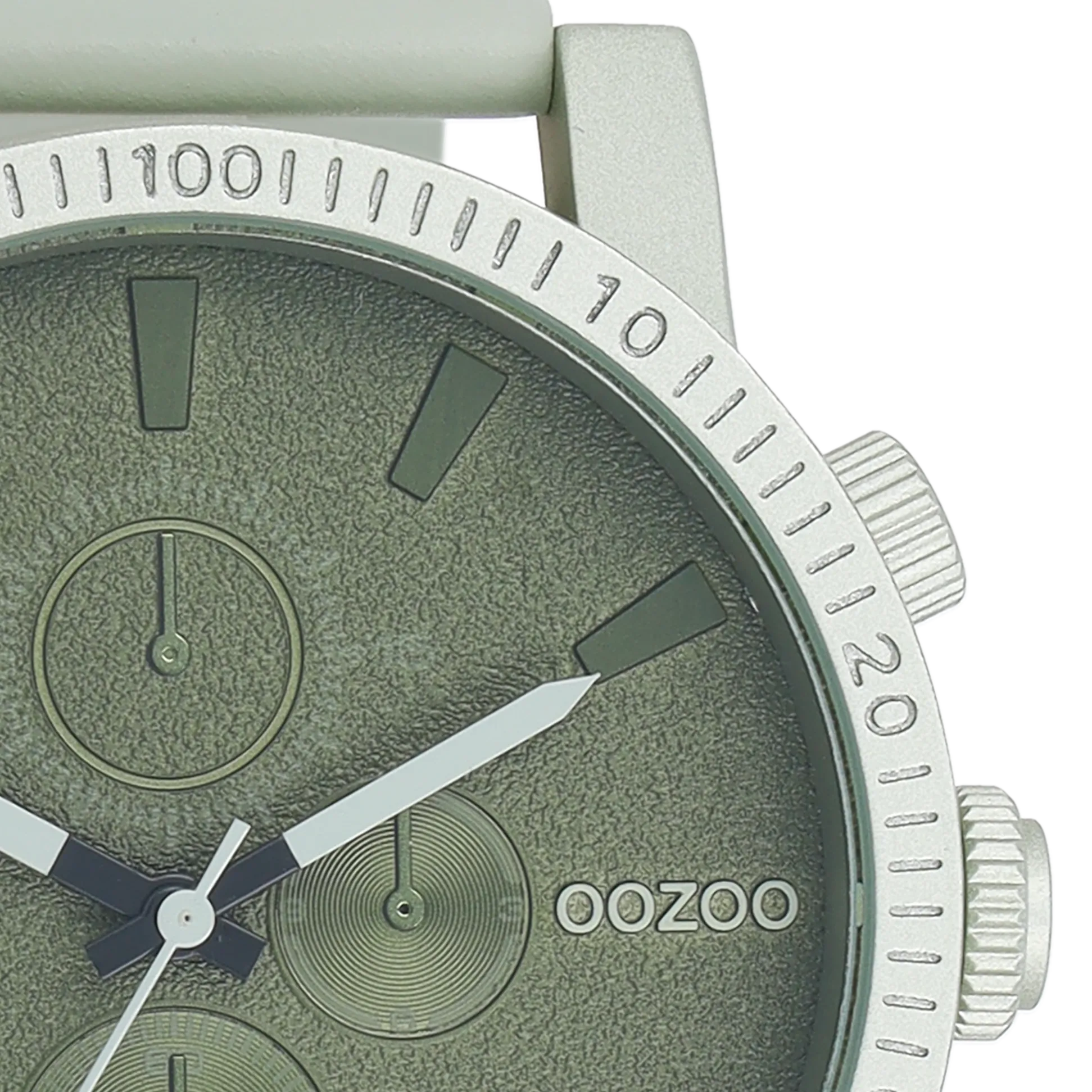 Linden green OOZOO watch with linden green leather strap - C11215