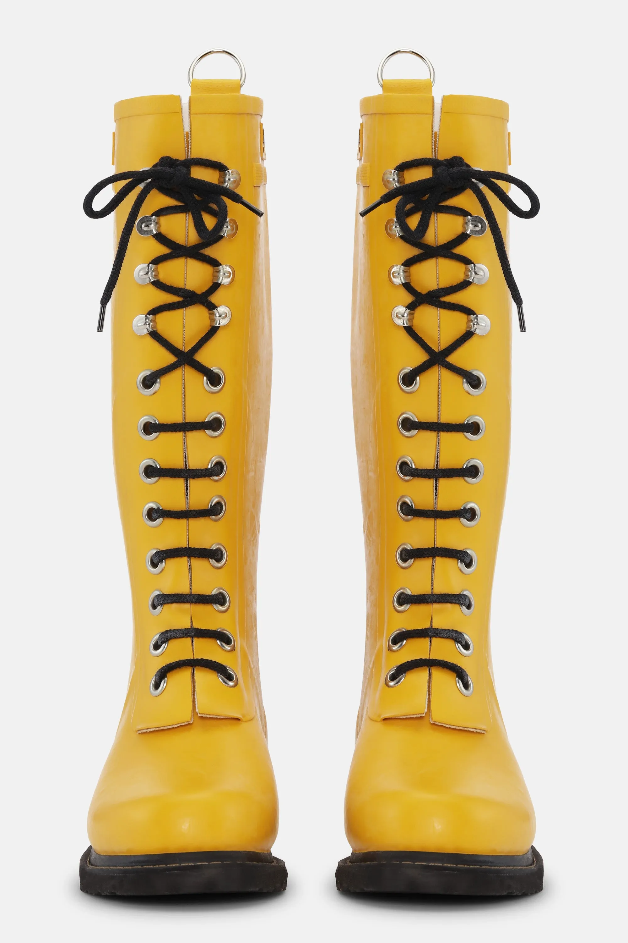 Long Rubber Boots - Cyber Yellow