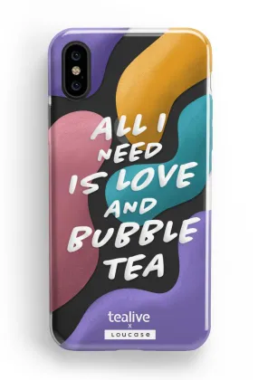 Love and Bubble Tea & Tealive Strawless Cup - KLEARLUX™ Limited Edition Tealive x Casesbywf Phone Case | LOUCASE