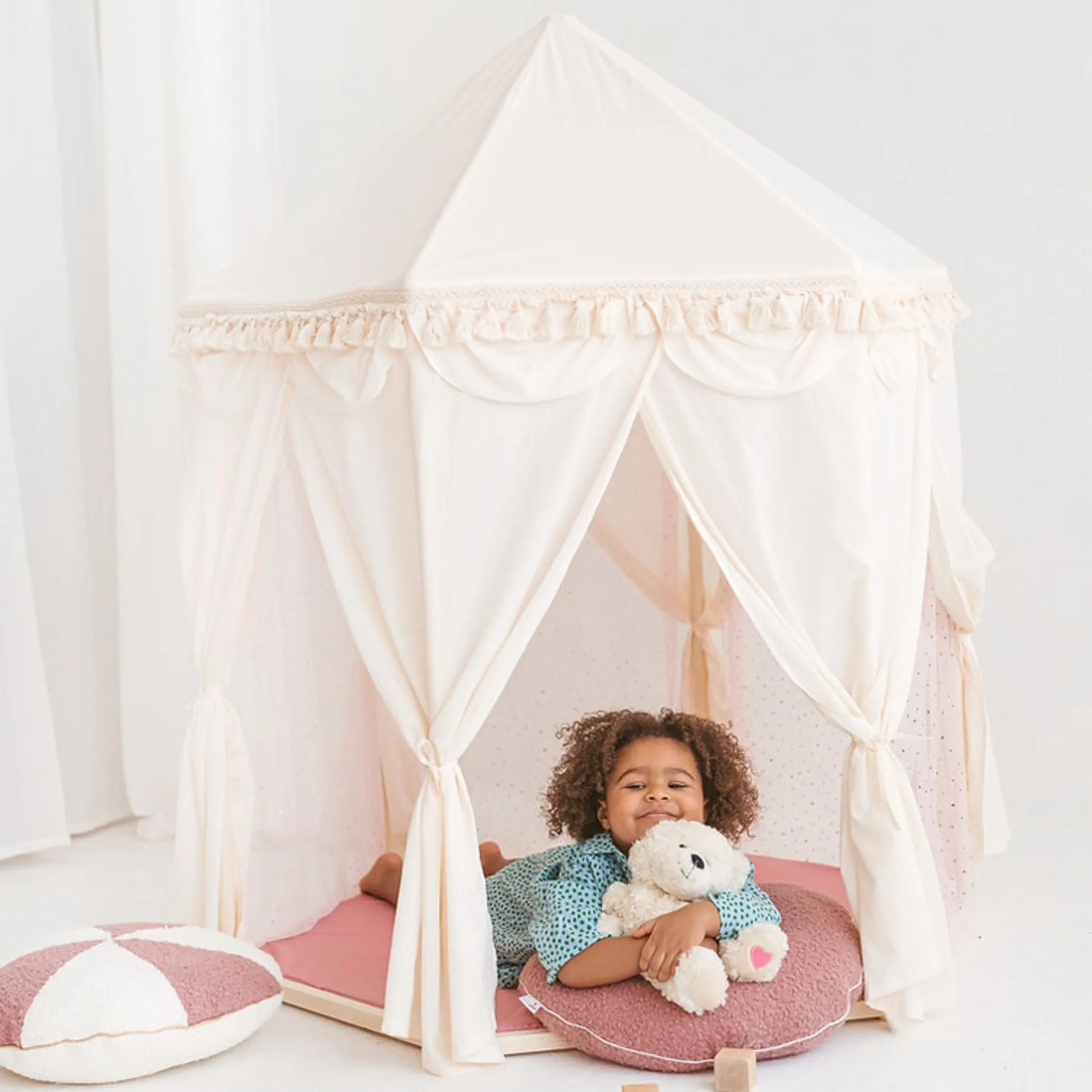 MiniCamp Boho Pavilion Play Tent - Ecru