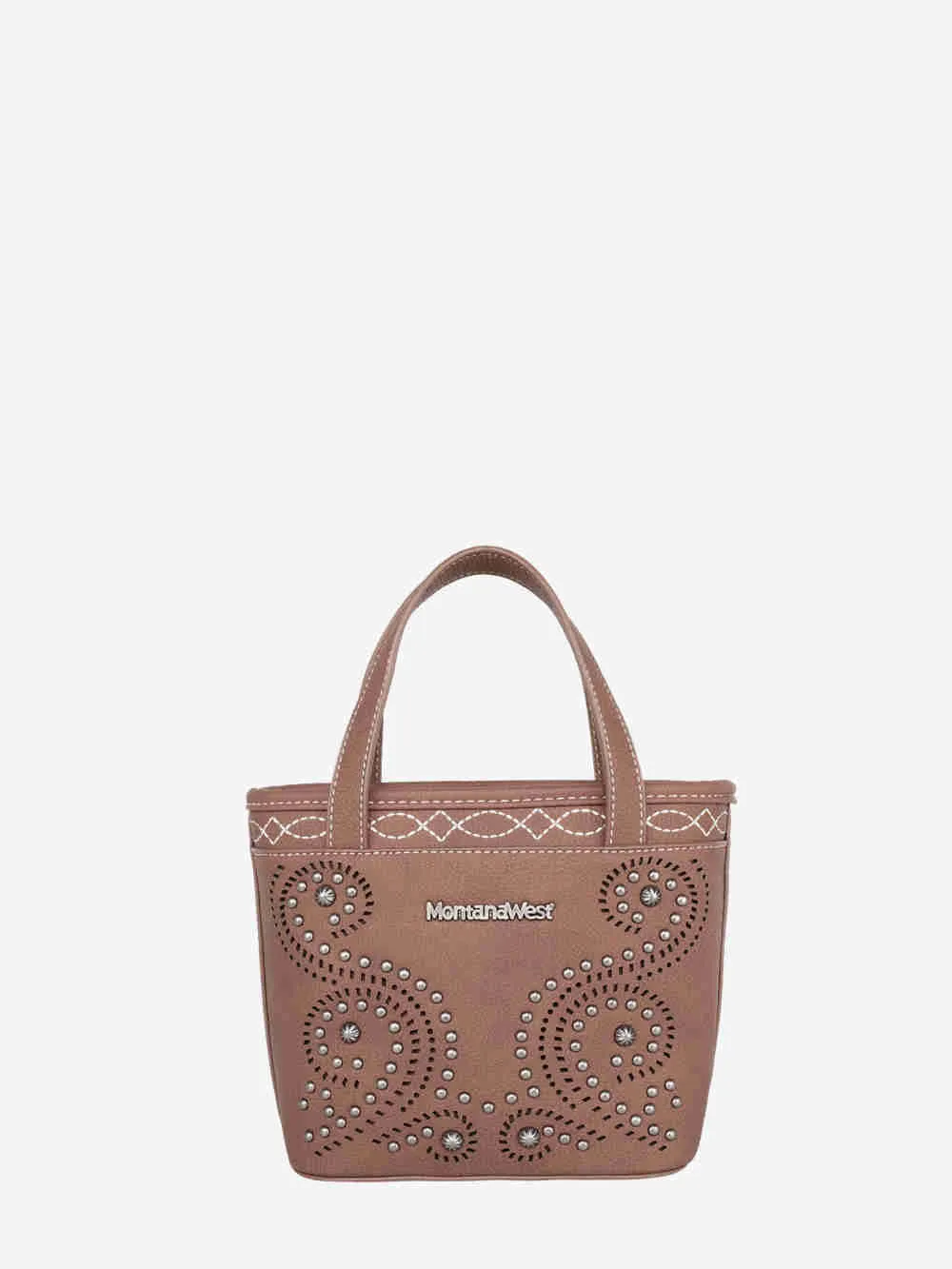 Montana West Laser Cut-out Swirl Crossbody Mini Tote