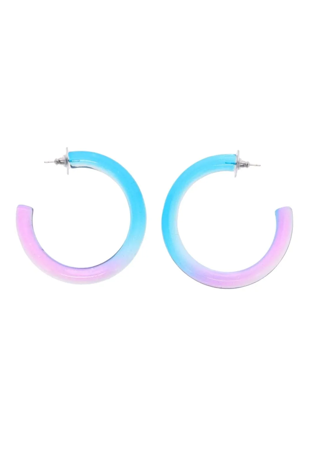 Ombre Translucent Hoop Earrings