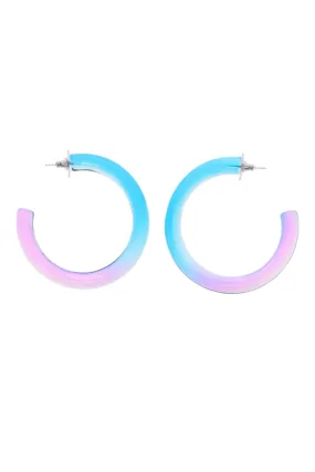 Ombre Translucent Hoop Earrings