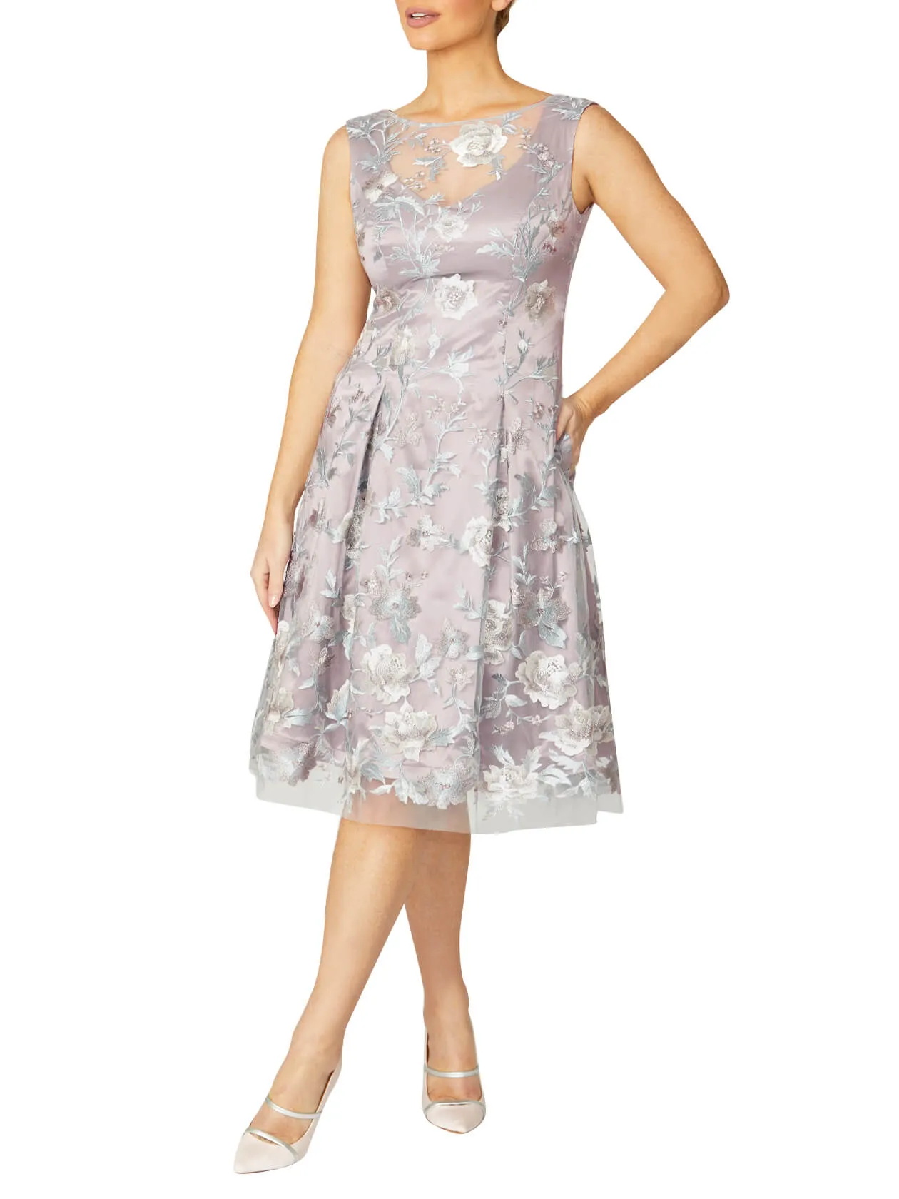 Ophelia Silver A-Line Dress