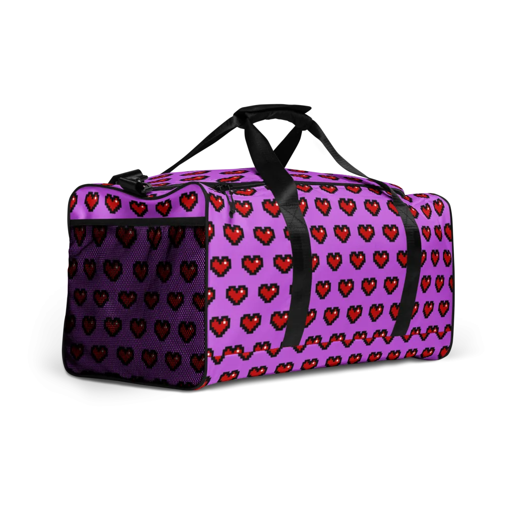 Pixel Hearts Duffle Bag