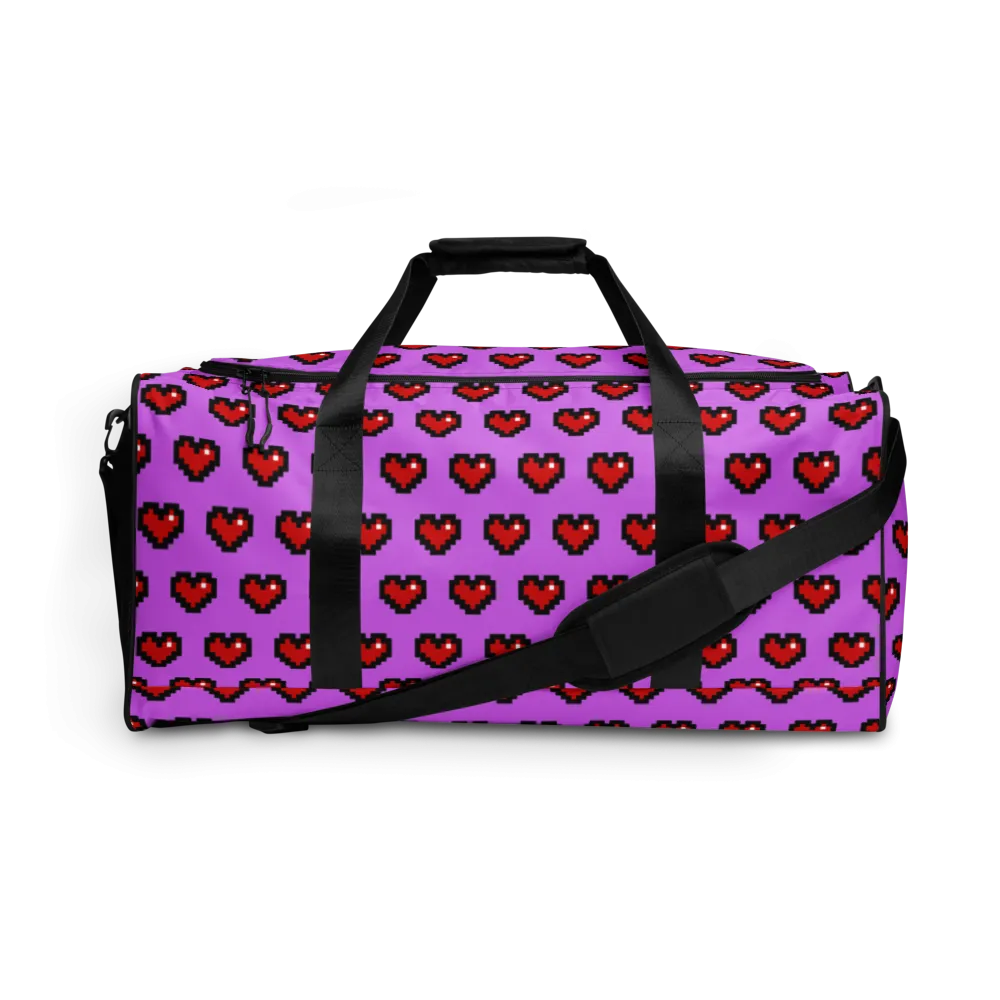 Pixel Hearts Duffle Bag