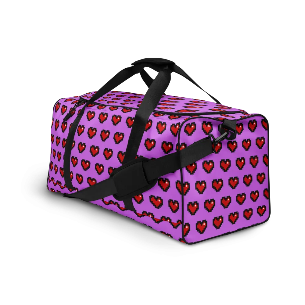 Pixel Hearts Duffle Bag