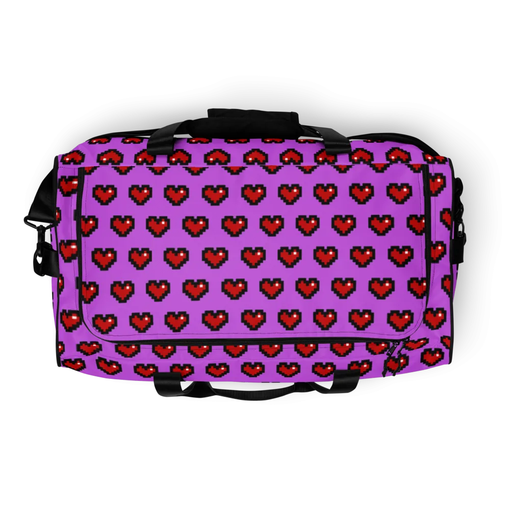 Pixel Hearts Duffle Bag