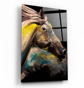 ・"Abstract Horse"・Glass Wall Art