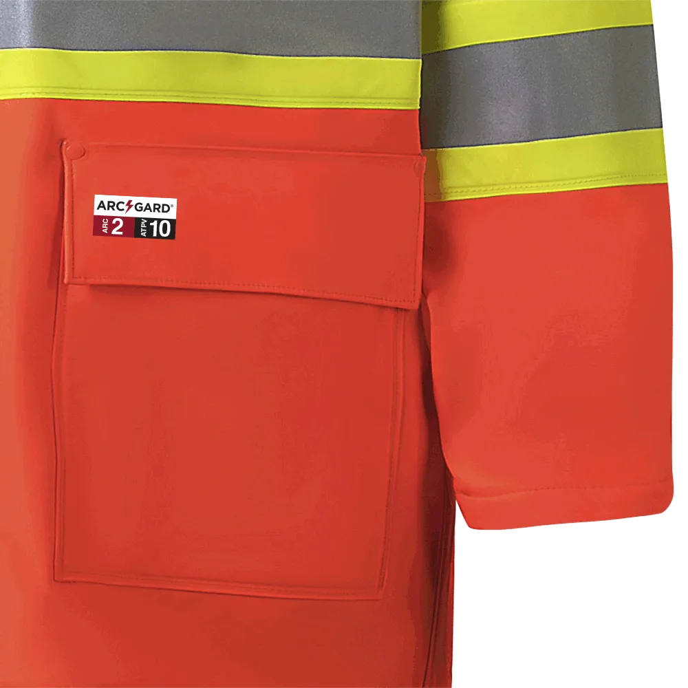 Rain Coat - Pioneer Hi-Viz FR Arc PU/Cotton Rain Jacket 5880 / 5881