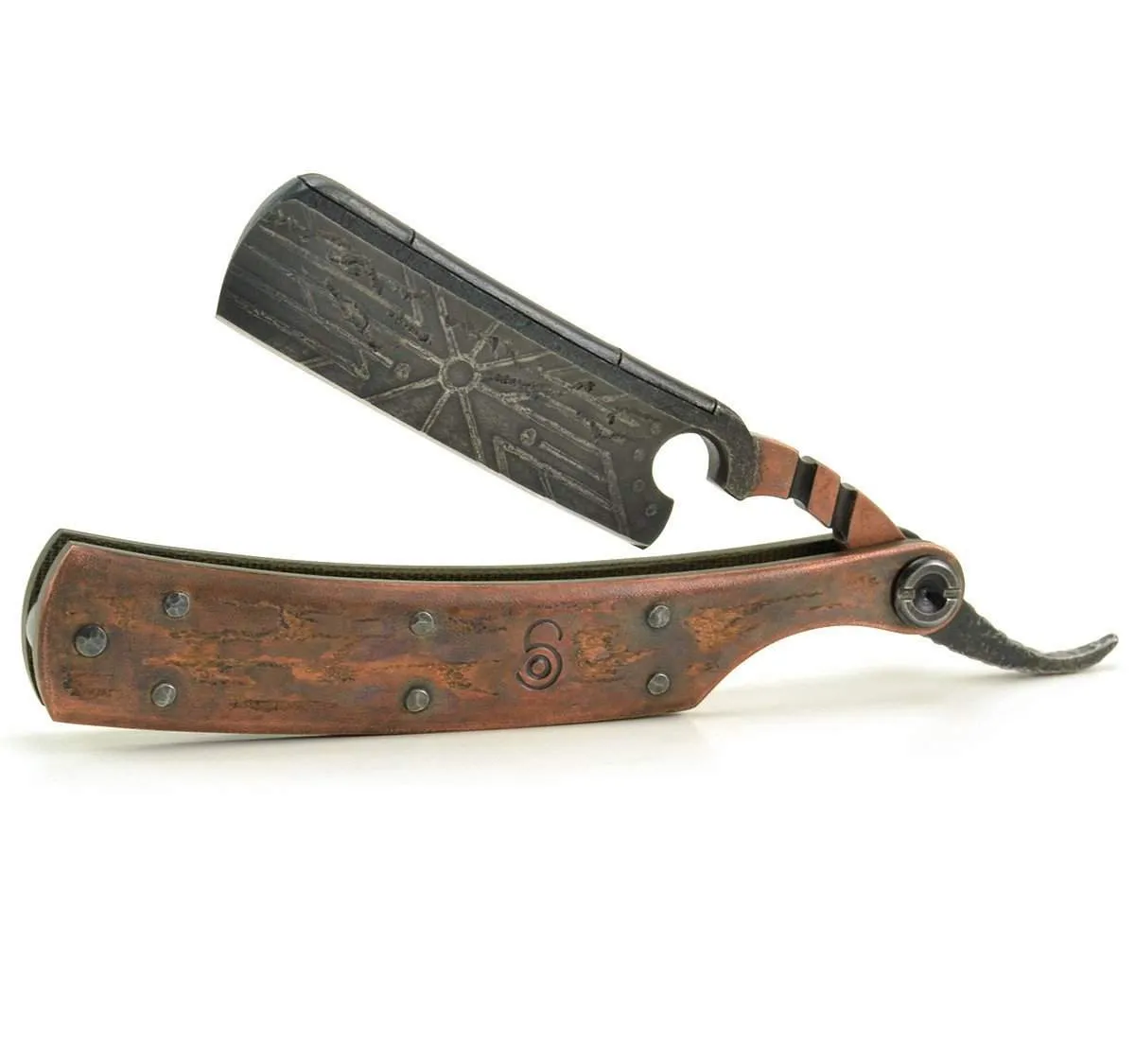 SOLD-Dylan Farnham Straight Razor #61 with custom sheath