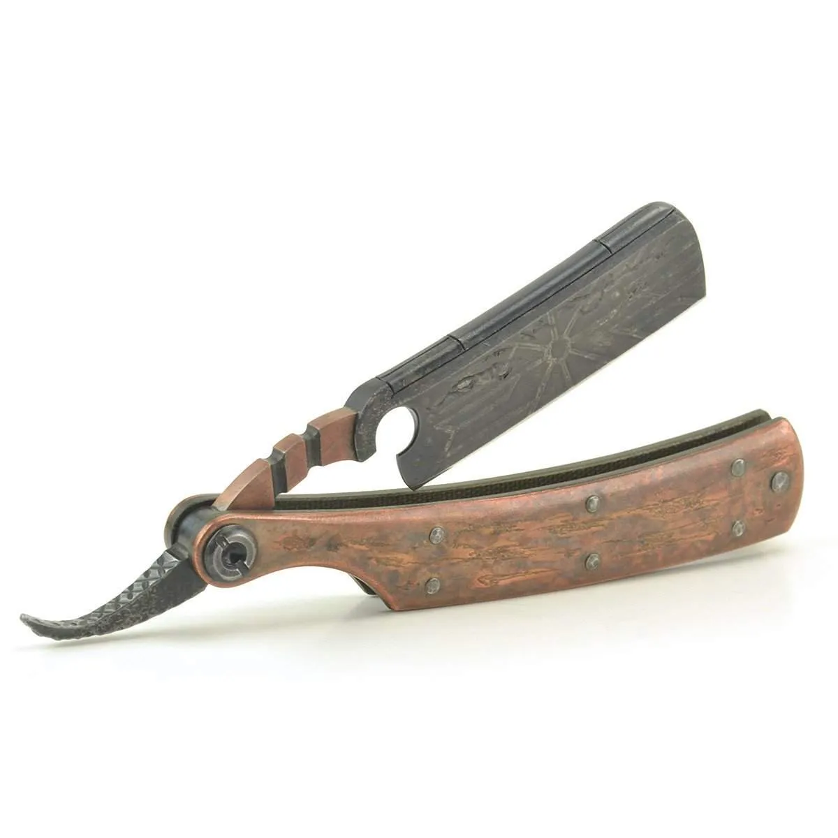 SOLD-Dylan Farnham Straight Razor #61 with custom sheath