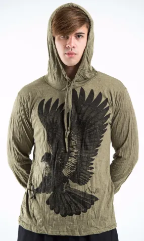 Sure Design Unisex Eagle Hoodie Green