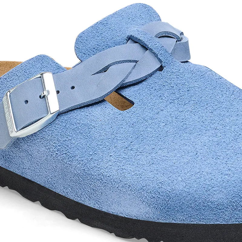 Women's Boston Braid Narrow Elemental Blue Suede