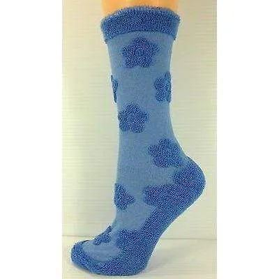 Women's Cotton Crew Sock with Cute Fashion Flower Design