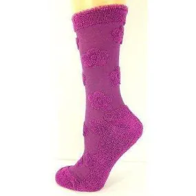 Women's Cotton Crew Sock with Cute Fashion Flower Design