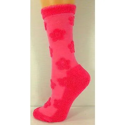 Women's Cotton Crew Sock with Cute Fashion Flower Design